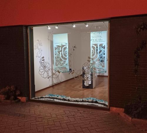 Nighttime view from outside